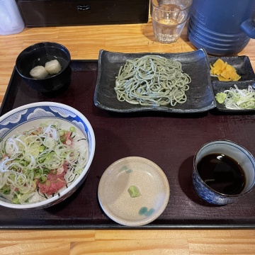 ねぎとろ丼そばセット
